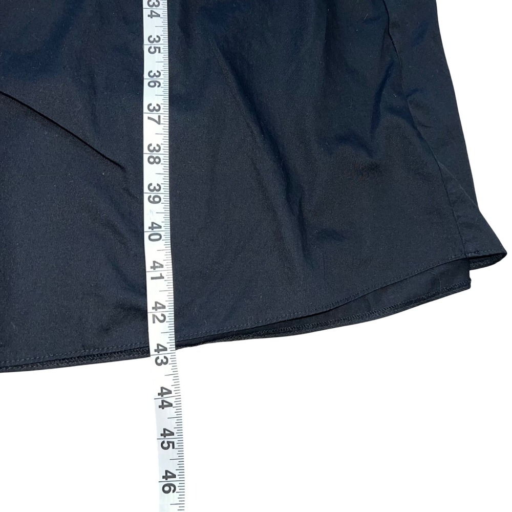 Topshop Smocked Cotton Poplin Strappy Back Midi Dress Black Size Petite 12 - Picture 6 of 8